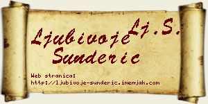 Ljubivoje Šunderić vizit kartica